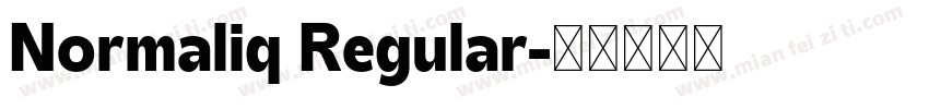 Normaliq Regular字体转换